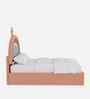 Rainbow Leatherette Kids Twin Bed With Box Storage In Pink Colour