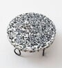 Rainbow Speckled White & Black MDF & Metal Cake Stand