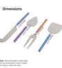 Rainbow Steel Cheese Knives Set of 4