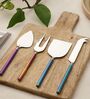 Rainbow Steel Cheese Knives Set of 4
