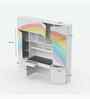 Rainbow Trails Study Table With  Storage