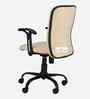 Rainbow Velvet Fabric Executive Chair In Cream Colour