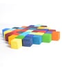 Rainbow Wooden Cube Building Blocks Set of 36 in Multicolour