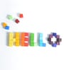 Rainbow Wooden Cube Building Blocks Set of 36 in Multicolour
