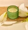 Raindrop- Petal Bliss 4.5Oz Scented Glass Jar Candle (Green)