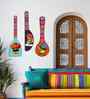 Set of 3  Rajasthani Character Wooden Spoon Wall Hanging