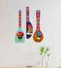 Rajasthani Culture Kitchen Decorative Wooden Wall Hanging (Set of 3)