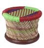 Ethnic Hand Crafted Cane Stool in Multi colour