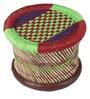Ethnic Hand Crafted Cane Stool in Multi colour