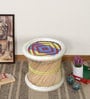 Ethnic Handcrafted Muddha Manjola Stool in Multi Colour