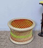 Ethnic Wicker Foot Stool in Multi Colour