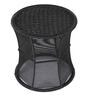 Ethnic Hand Crafted Muddha Cane Stool in Black Colour