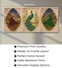 Classical Indian Dancer & Peacock Wall Art Framed Set of 3