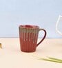 Rajputana Reverie Maroon Ceramic 300 ml Handmade Coffee Mug