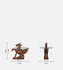Rajwada Mango Wood End Table in Tubbaq Finish with Glass Top Rajwada Mango Wood End Table in Tubbaq Finish with Glass Top