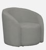 Ramee Boucle Fabric 1 Seater Sofa in  Grey Colour