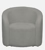 Ramee Boucle Fabric 1 Seater Sofa in  Grey Colour