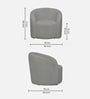 Ramee Boucle Fabric 1 Seater Sofa in  Grey Colour