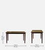 Ramen Solid Wood 6 Seater Dining Set in Cappuccino Finish with Bench