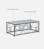 Ramirez Metallic Coffee Table With White Porcelain Top
