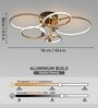 Ramon 200W | 116 Cm | Google & Alexa | Height Adjustable | 3 Light Mode | Modern LED Ceiling Chandelier for Living Room, Dining, Bedroom, Hall, Kitchen, Office,Luxury Decorative Lighting