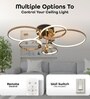 Ramon 200W | 116 Cm | Google & Alexa | Height Adjustable | 3 Light Mode | Modern LED Ceiling Chandelier for Living Room, Dining, Bedroom, Hall, Kitchen, Office,Luxury Decorative Lighting