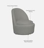 Ramona Boucle Fabric 1 Seater Sofa in  Grey Colour
