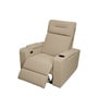 Ramp Recliner Sofa Fabric In Beige Color