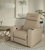 Ramp Recliner Sofa Fabric In Beige Color
