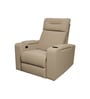 Ramp Recliner Sofa Fabric In Beige Color