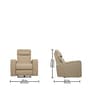 Ramp Recliner Sofa Fabric In Beige Color