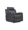 Ramp Recliner Sofa Fabric In Black Color