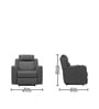 Ramp Recliner Sofa Fabric In Black Color