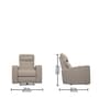Ramp Recliner Sofa Fabric In Brown Color