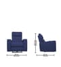 Ramp Recliner Sofa Fabric In Coffee Brown Color