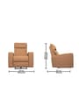 Ramp Recliner Sofa Fabric In Light Grey Color