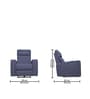 Ramp Recliner Sofa Fabric In Navy Blue Color