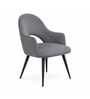 Rams Velvet Arm Chair In Grey Colour