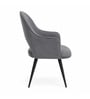 Rams Velvet Arm Chair In Grey Colour
