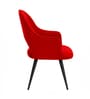 Rams Velvet Arm Chair In Maroon Colour