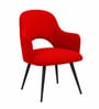 Rams Velvet Arm Chair In Maroon Colour
