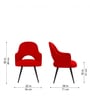 Rams Velvet Arm Chair In Maroon Colour