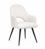 Rams Velvet Arm Chair In Off White Colour