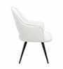 Rams Velvet Arm Chair In Off White Colour