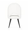 Rams Velvet Arm Chair In Off White Colour