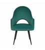 Rams Velvet Arm Chair In Teal Green Colour