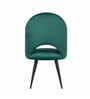 Rams Velvet Arm Chair In Teal Green Colour
