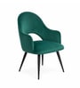 Rams Velvet Arm Chair In Teal Green Colour