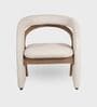 Ramya Plush Armchair In White Color