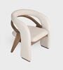 Ramya Plush Armchair In White Color